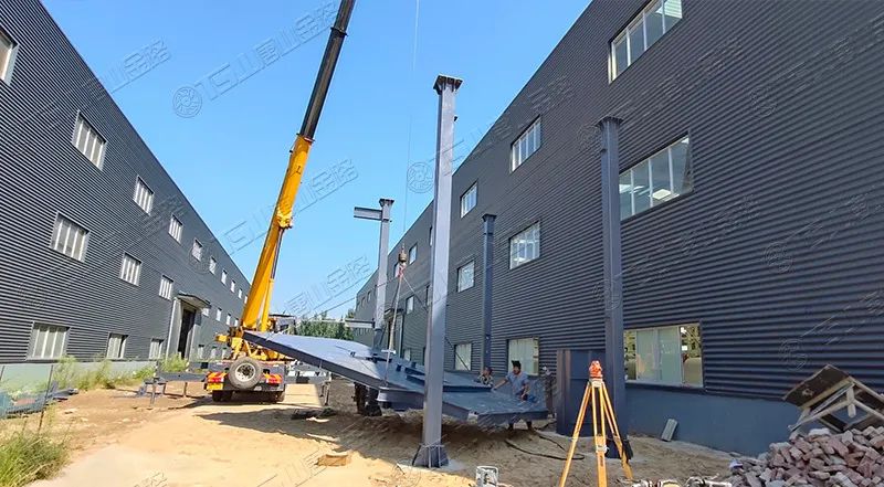 唐山金路廠區(qū)打造小型制砂樓，供客戶帶料試機(jī)