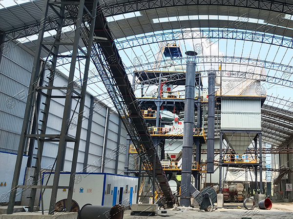 石粉料不用水洗砂，上套干法制砂樓